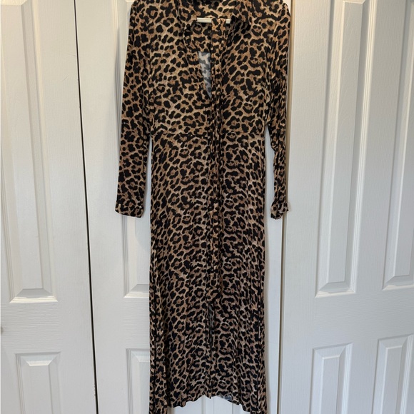 Zara Leopard Print Midi Dress - Picture 2 of 4
